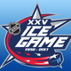 A logo of the NHL XXV Ice Game.